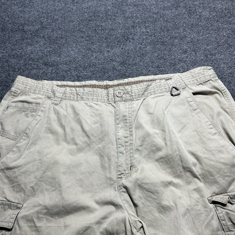Columbia Men's 38 Cotton Cargo Shorts Beige Flat Front Pockets Button Outdoor - Picture 2 of 14